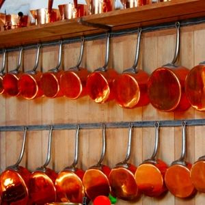 Set of French New Copper Pots
